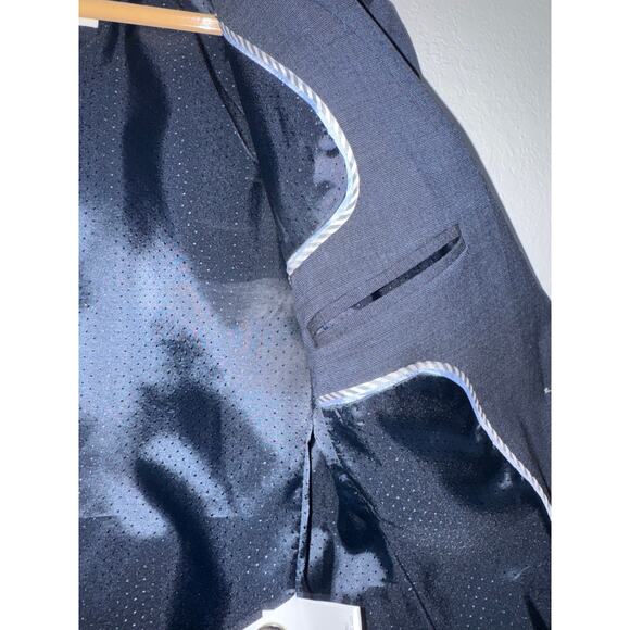 Banana Republic Fitted Wool One Button Navy Blue Blazer Womens 4P Suit Jacket - Picture 5 of 9